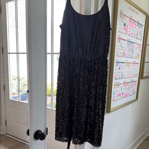 Express Black Sleeveless Scoop Neck Mini Sundress